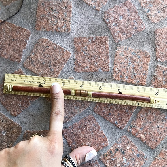 SOLD brown genuine leather copper wire bracelet - Picture 4 of 8